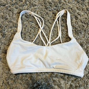 White Lululemon sports bra